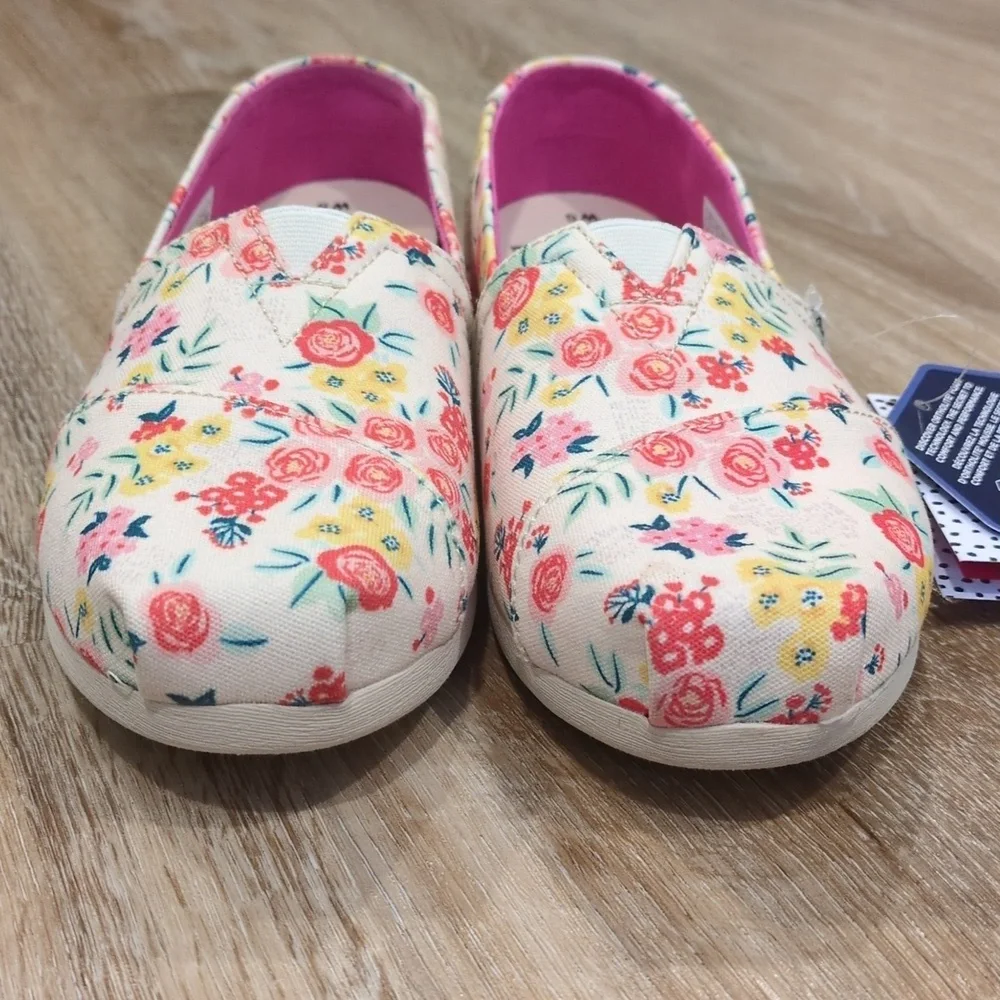 TOMS Women's Multicolor Floral Slip-On Flats size 5 - Picture 2 of 13